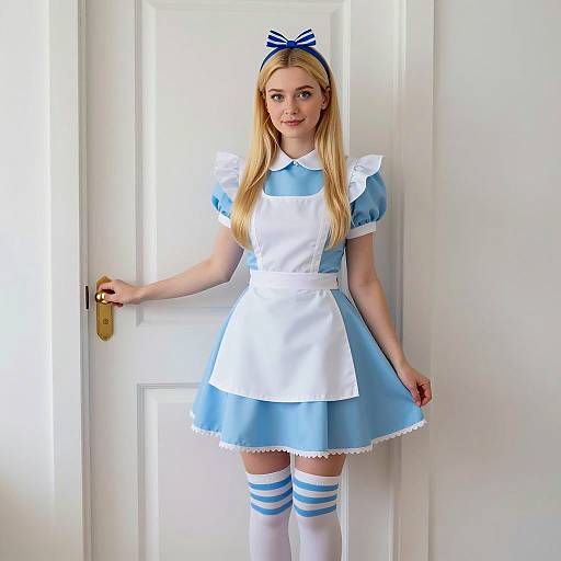 Young Woman in Alice Wonderland Costume