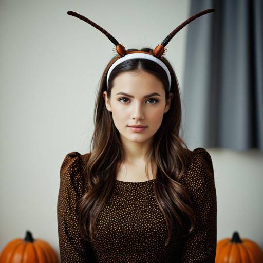 Woman in Cockroach Halloween Costume