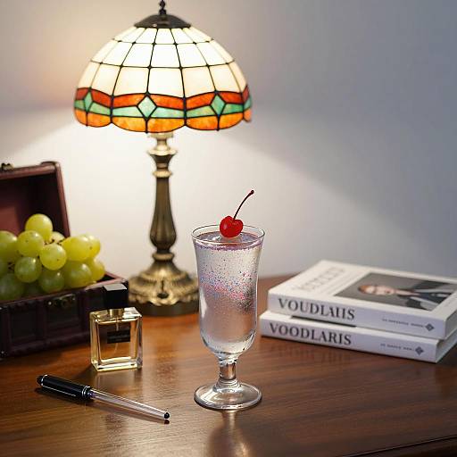 Charming Still Life with Glittery Drink