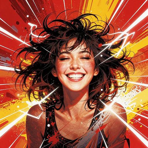 Electric Energy Woman Radiance