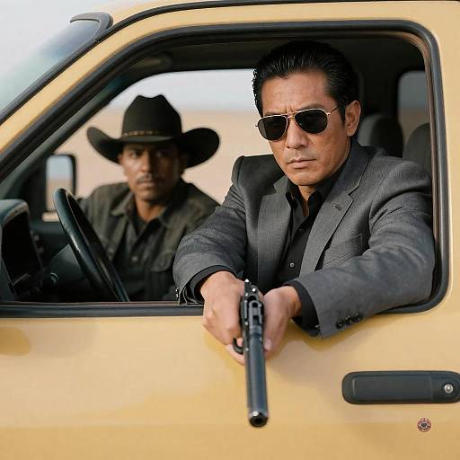 Desert Showdown: Suit and Cowboy Styles