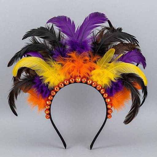 Vibrant Indian-Style Feathered Headdress
