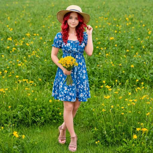 Joyful Woman Twirling in a Meadow