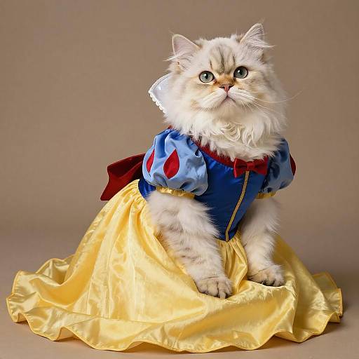 Persian Cat in Snow White Costume