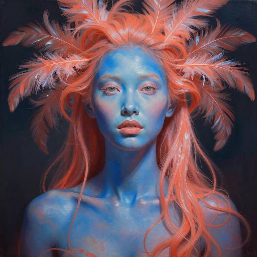 Electric Blue Coral Skin Woman