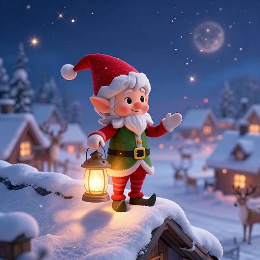 Mystical AI Christmas Elf Scene