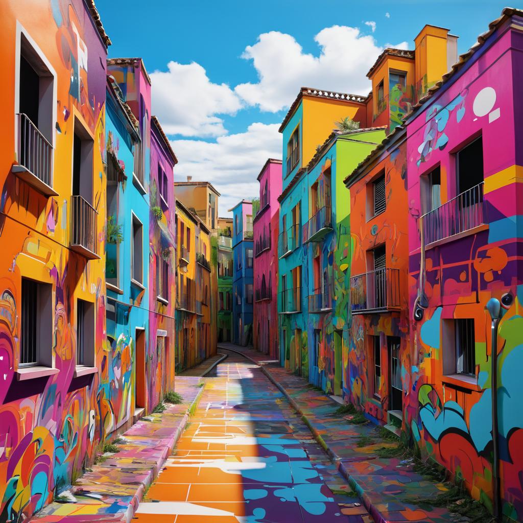 Vibrant Graffiti: Childhood Meets Adulthood