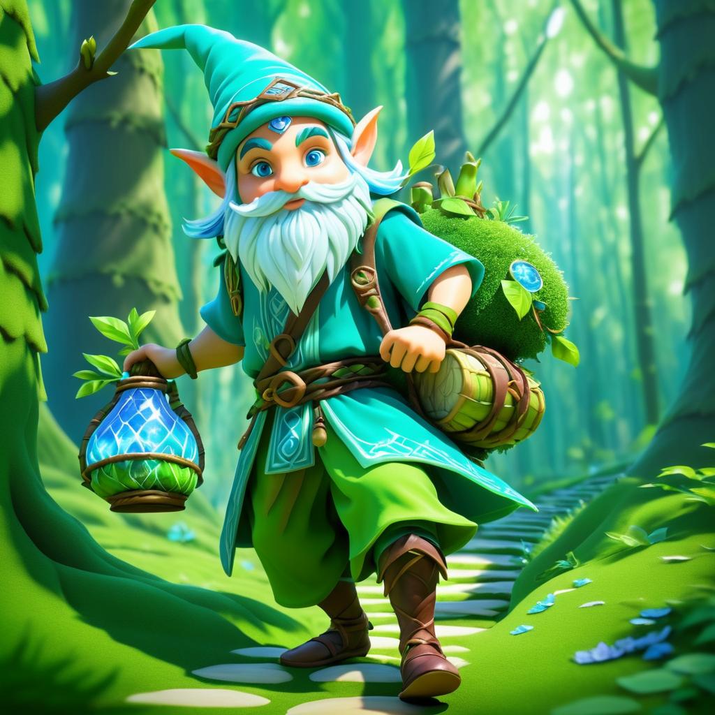 Cinematic Concept of Eldrin the Gnome Herbalist