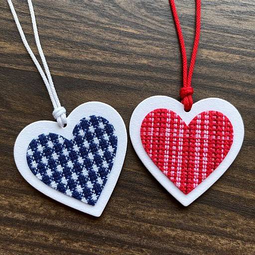 Harris Tweed Heart Gift Tags
