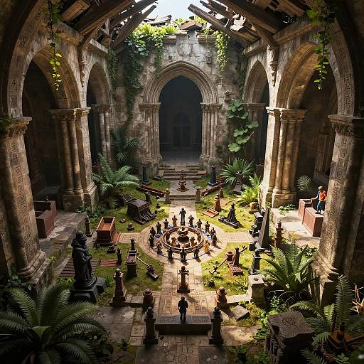 Ruined Sacred Hall Battlemap