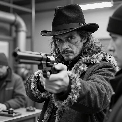 Dramatic Black and White Portrait