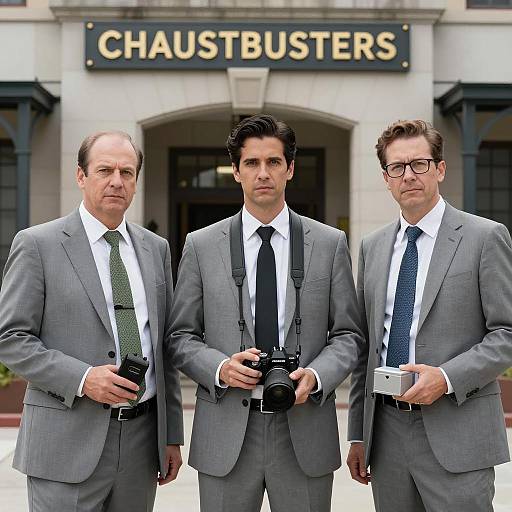 Serious Men with Surveillance Equipment