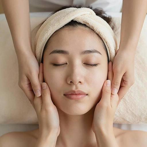 Serene Facial Massage Portrait of a Woman