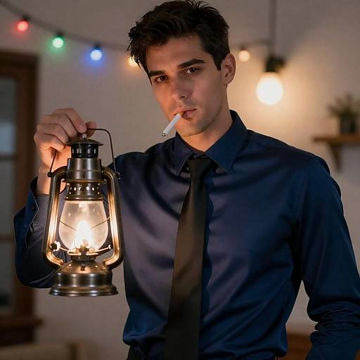 Dramatic Portrait of a Stylish Man