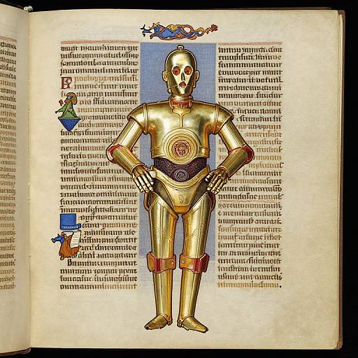 Medieval Manuscript Featuring C-3PO
