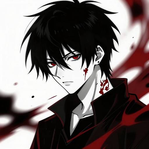 Brooding Anime Anti-Hero Portrait