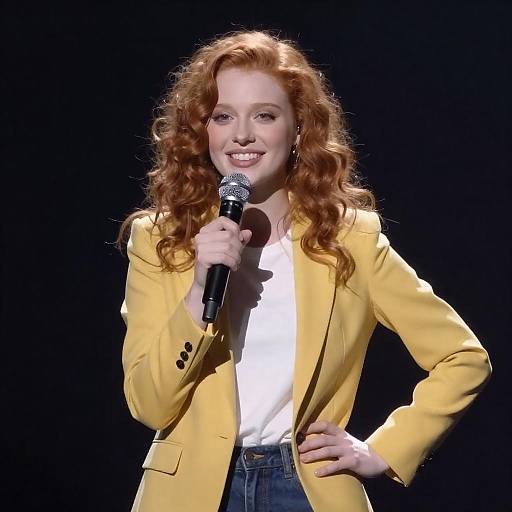 Vibrant Young Woman on Stage