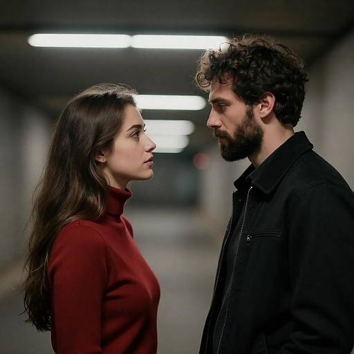 Intimate Encounter in Modern Underground