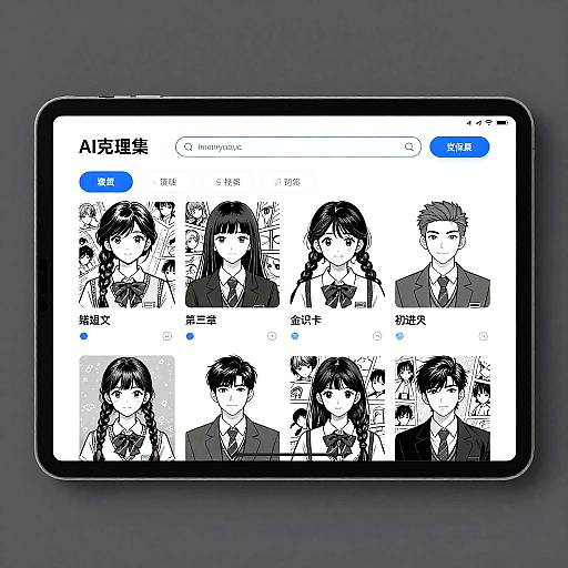 AI Manga Generator Interface Illustration