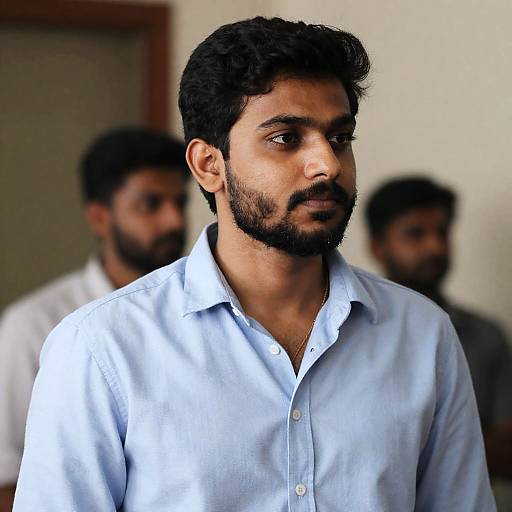 Intense Portrait of a Bearded Man