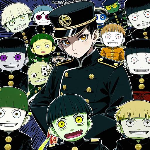 Illustration of Hanako (jibaku shounen hanako-kun), jibaku shounen hanako-kun in the style of Glitchedpuppet