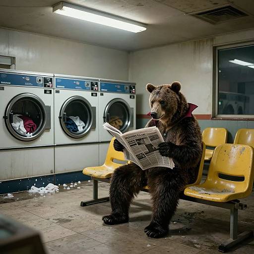 Grizzly Bear Vampire Reading at Dry Cleaners