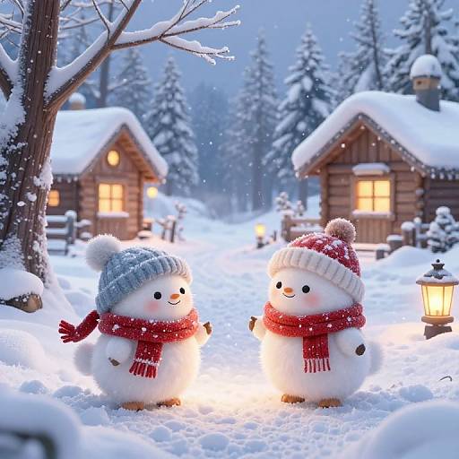 Fluffy Winter Wonderland Scene