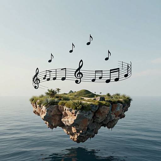Floating Island of Musical Notes