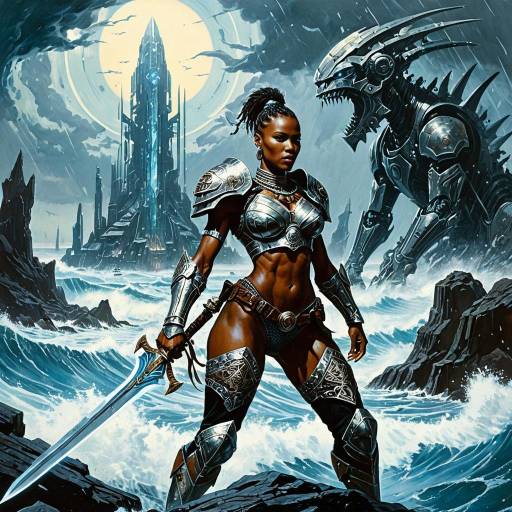 Epic Fantasy Portrait of Alien Warrior