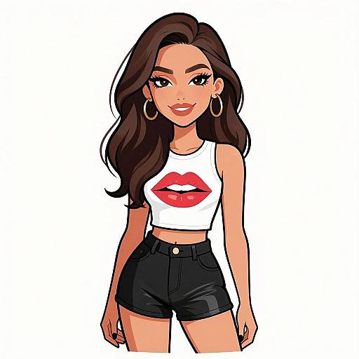 Smiling Woman in Casual Chic Outfit