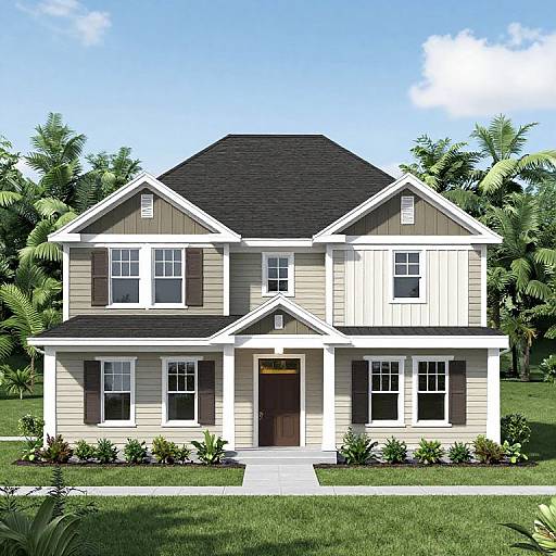 Country Style 3-Bedroom House Plan
