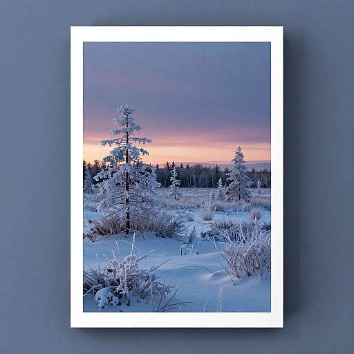 Winter Tundra Minimalist Poster