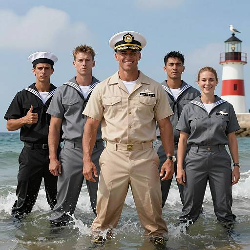 Naval Officers in Oceanic Adventure