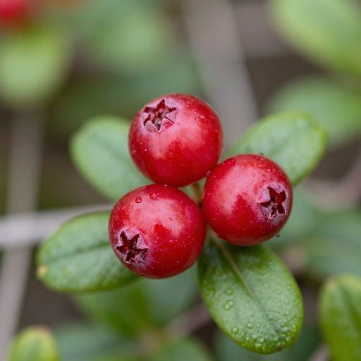 Vivid Lingonberry Cluster Close-Up