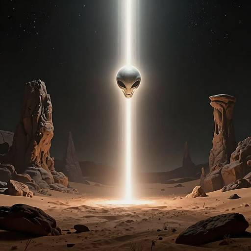 Alien Artifact Radiating Light