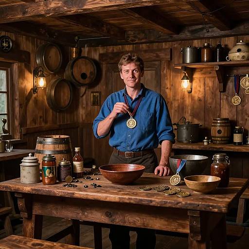 Rustic Tavern Innkeeper Scene