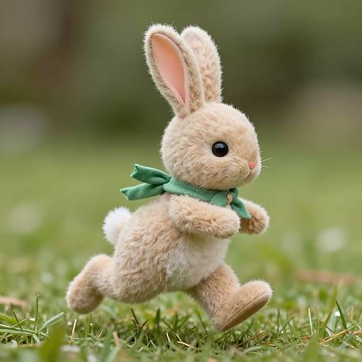 Running Away Rabbit Doll Art