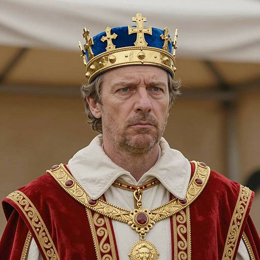 Regal Portrait of a Medieval King