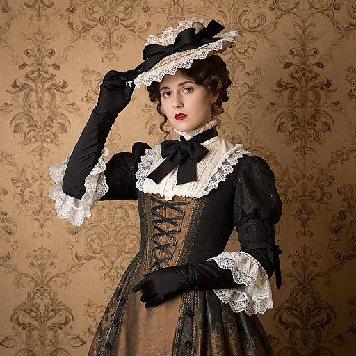 Victorian Era Woman in Elegant Cosplay