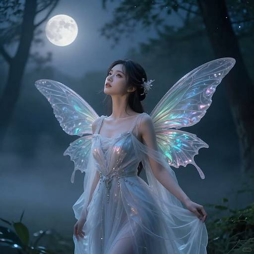 Ethereal Celestial Fairy in Moonlight