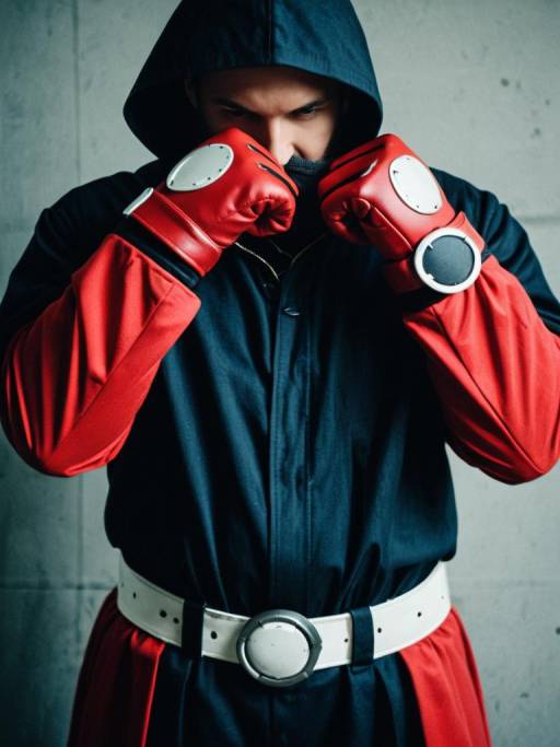 Man in Knuckles Costume for Cosplay