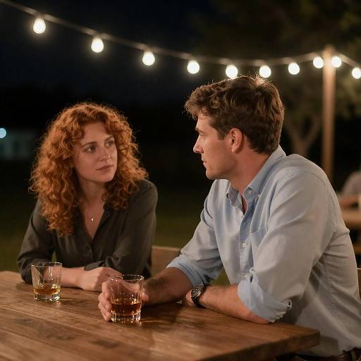 Romantic Nighttime Scene with Drinks