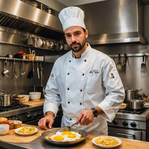 Leo the Chef Enjoying a Fried Egg