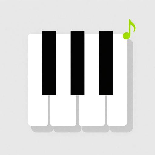 Minimalist Piano Keys Abstract Design