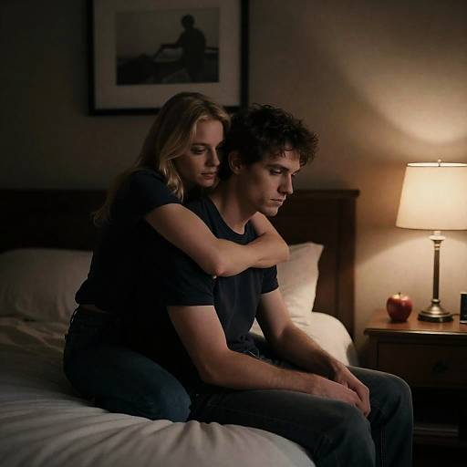 Intimate Moment in a Cozy Room