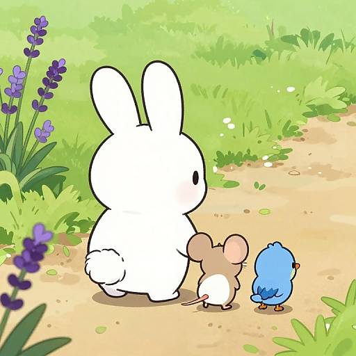 Cute Animals Journey in Pixar Style