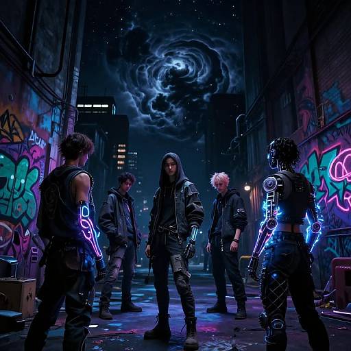 Voidpunk Dark Urban Cyber Scene