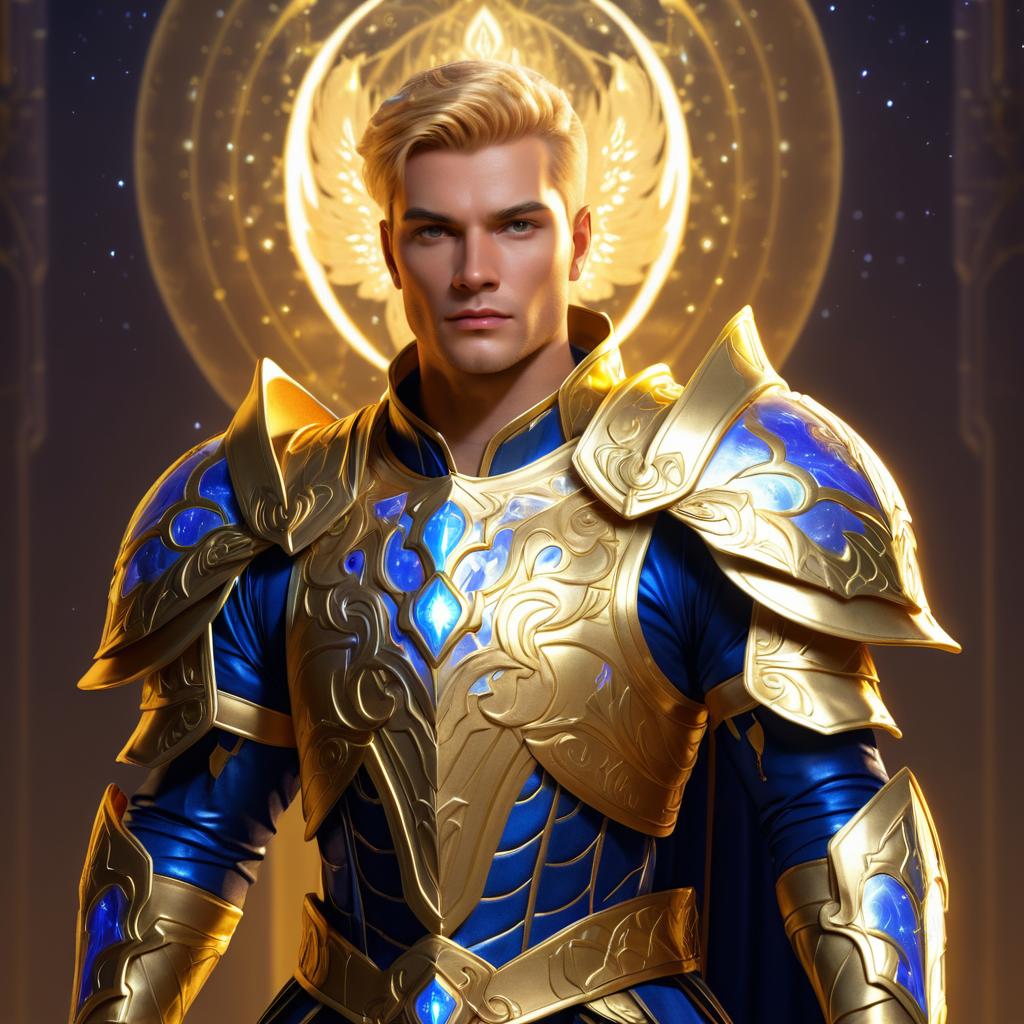 Handsome Aasimar in Celestial Armor