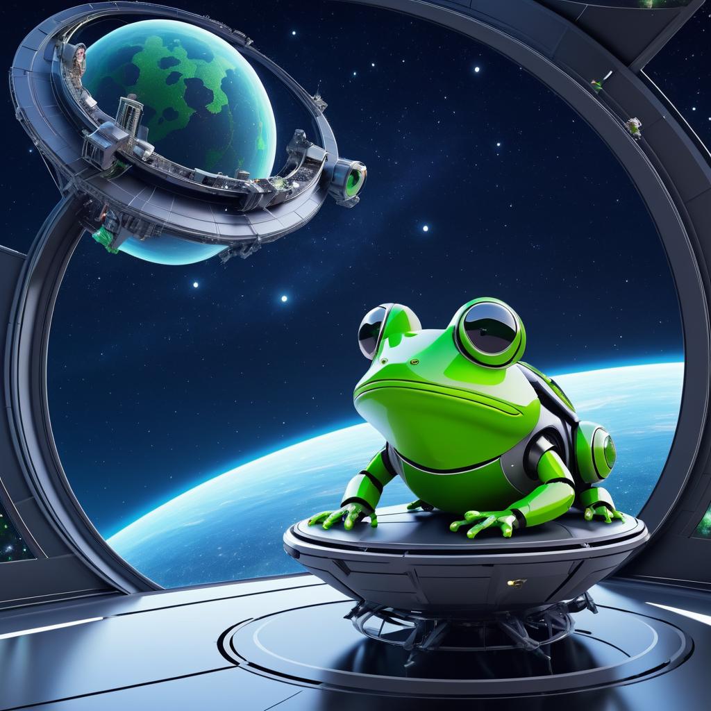 Robotic Frog in Space: Star Gazing