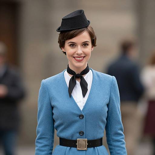 Woman in Mary Poppins Inspired Costume